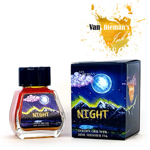 Van Dieman's Ink Golden Orb Web Shimmering Fountain Pen Ink