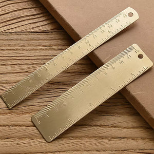 Scrivener's Tools Vintage Brass Ruler in 12cm