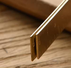 Scrivener's Tools Vintage Brass Ruler in 12cm
