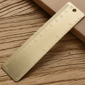 Scrivener's Tools Vintage Brass Ruler in 12cm