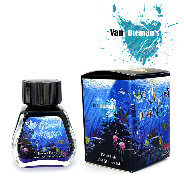 Van Dieman's Ink Parrot Fish Shimmering Fountain Pen Ink