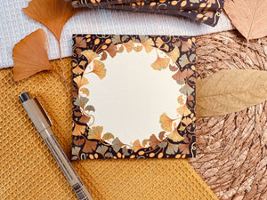 SplitMoon Studios Golden Leaf Ginkgo Memo Pad