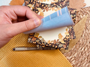 SplitMoon Studios Golden Leaf Ginkgo Memo Pad