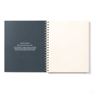 Coffeenotes Navy Wool Wirebound Notebook - Plain