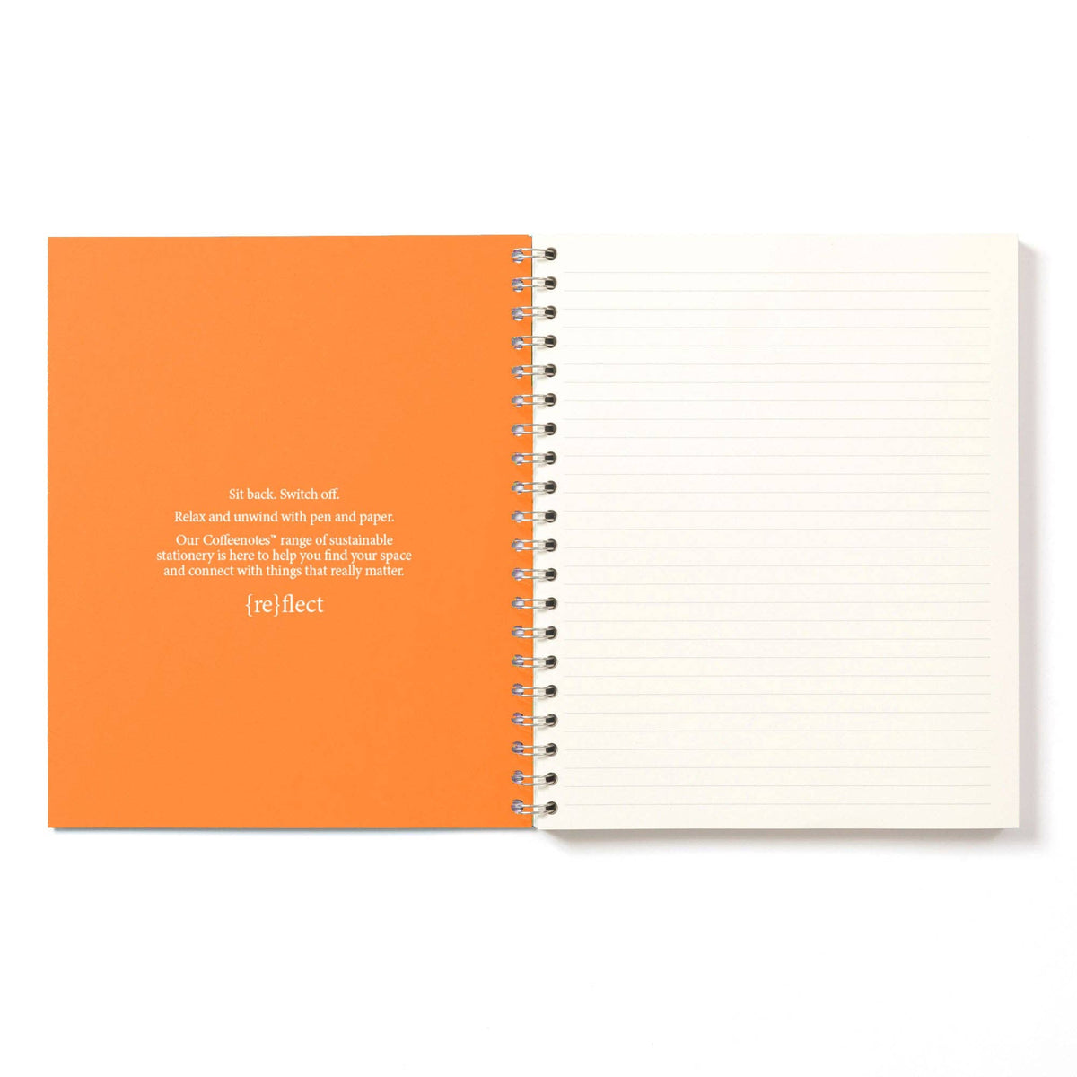 Premium Sustainable Orange Wirebound Notebook | Coffeenotes | ST ...