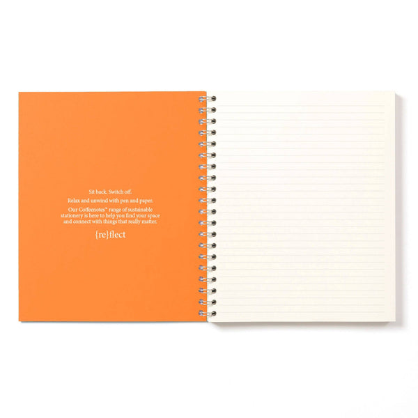 Coffeenotes Orange Wirebound Notebook - Dotted