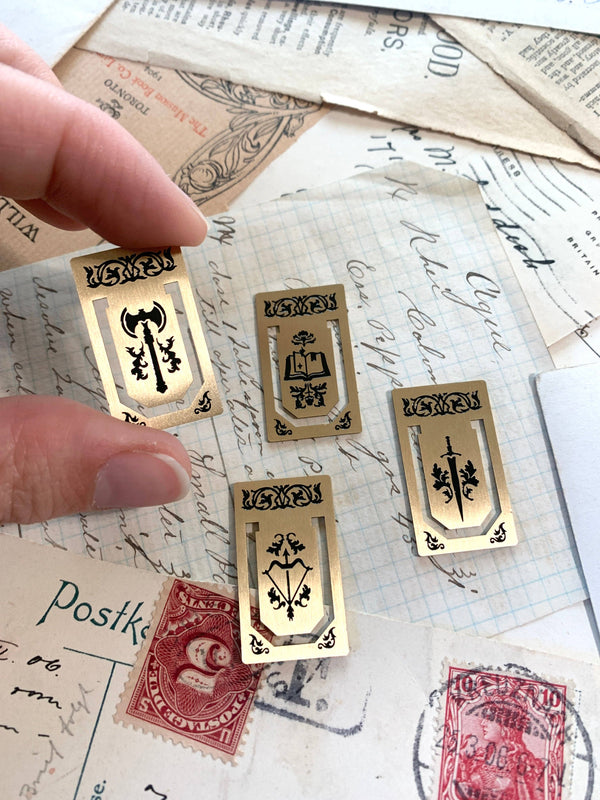 The Creeping Moon Decorative Brass Page Markers - Set of 4