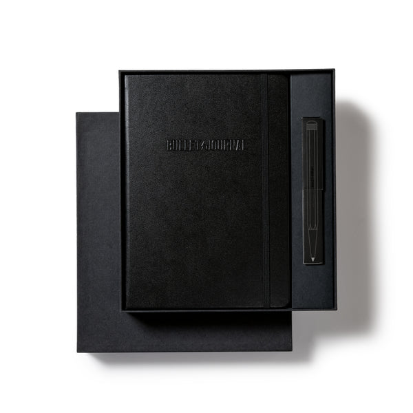 Leuchtturm1917 Bullet Journal Collectors Set in Black - Notebook, Pen & Loop