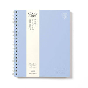 Coffeenotes A5 Wirebound Dotted Notebook in Marine Blue