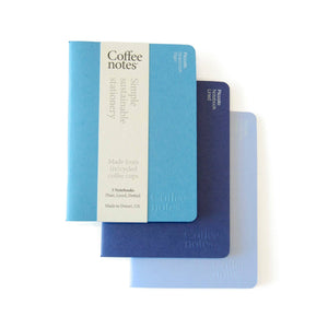 Coffeenotes A5 Notebooks in Splash - 3pk