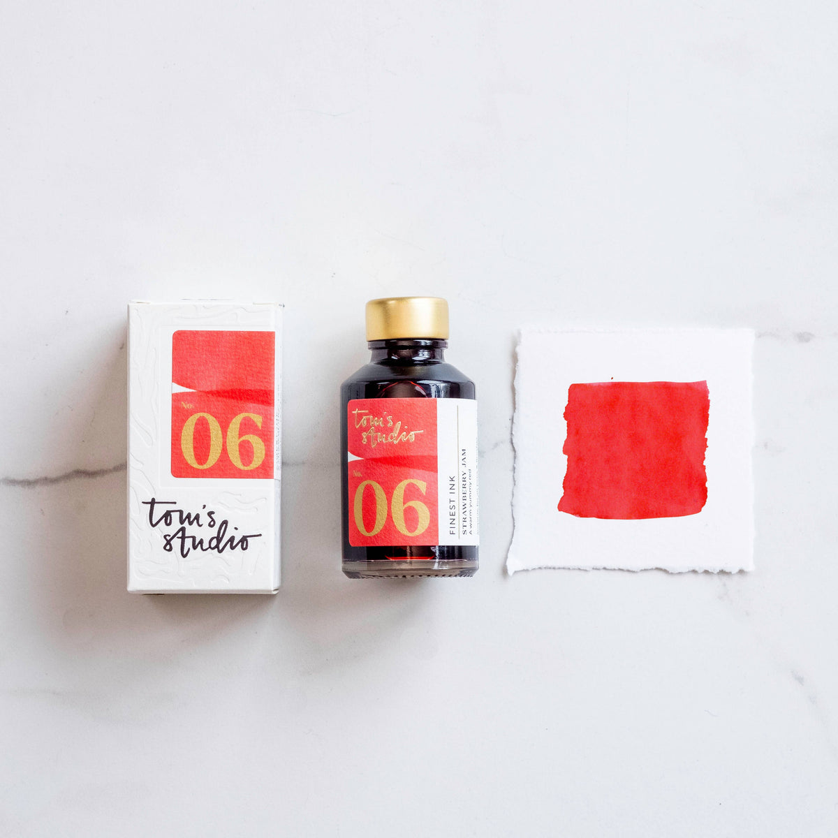 Premium Red Fountain Pen Ink | Tom's Studio | Scrivener's Tools