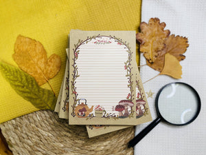 SplitMoon Studios Vintage Mushroom A6 Notepad