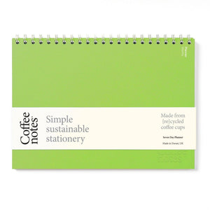 Coffeenotes A4 Undated Weekly Planner in Lime Green