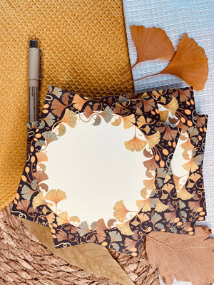 SplitMoon Studios Golden Leaf Ginkgo Memo Pad