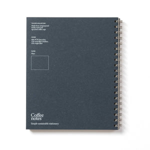 Coffeenotes Navy Wool Wirebound Notebook - Plain
