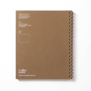Coffeenotes Hazelnut Wirebound Notebook - Plain